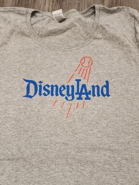 Disneyland x LA Dodgers Tee | Handmade Graphic Shirt | Women’s Large | MLB Disne
